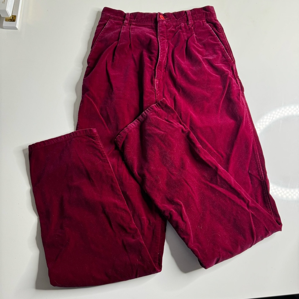 Women's Vintage Burgundy Pants